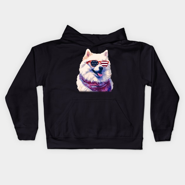 Pawsitively Pure Samoyed Vibes, Stylish Statement Tee Extravaganza Kids Hoodie by Kevin Jones Art